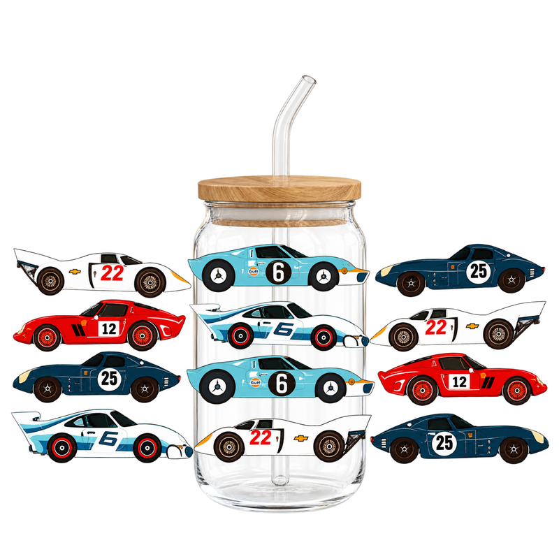 Cars UV DTF Tumblr Trasfer Sheet