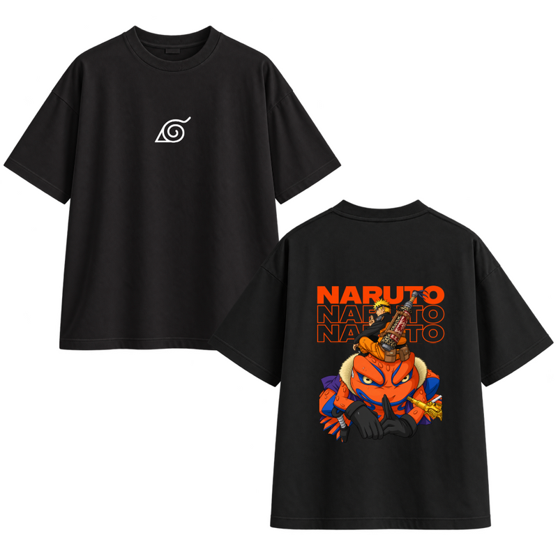 Naruto Oversized Tee Black Color