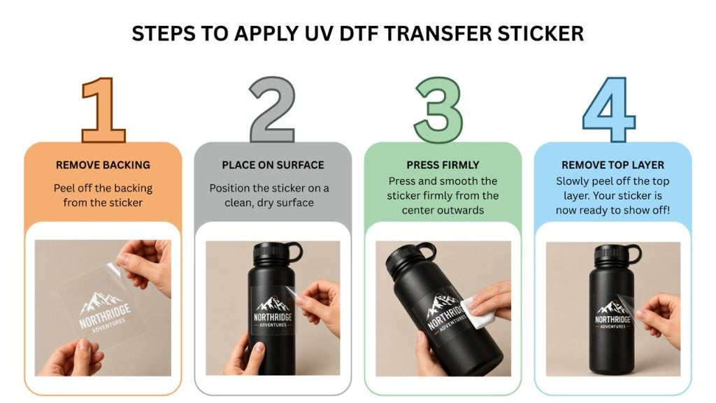 Steps to Apply UV DTF Transfer Sticker